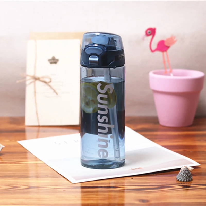 Бутылка для горячей воды 430/550 мл уличные бутылки с соломинкой тритановая