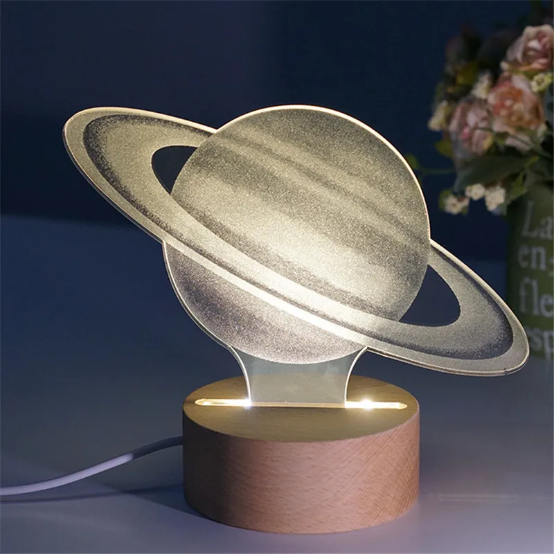 Новый милый мультяшный светодиодный 3d ночник детская настольная лампа для сна