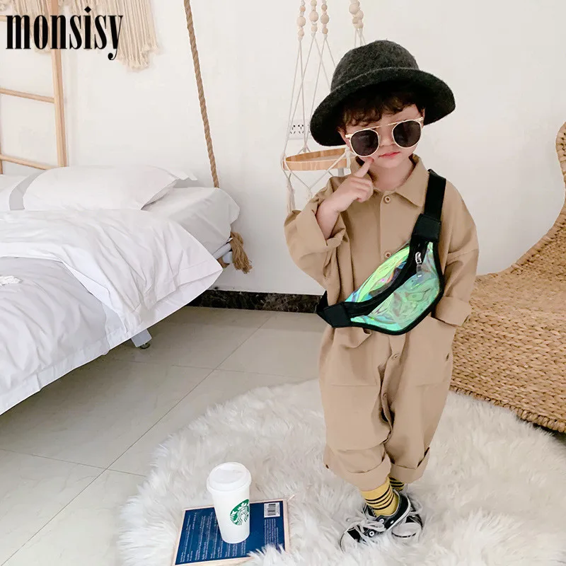 Поясная Сумка Monsisy Laser для мальчиков и девочек детская прозрачная нагрудная сумка