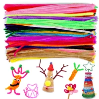 lmdz 100pcs kids creative plush diy chenille sticks chenille stem pipe cleaner stems educational toys crafts for children