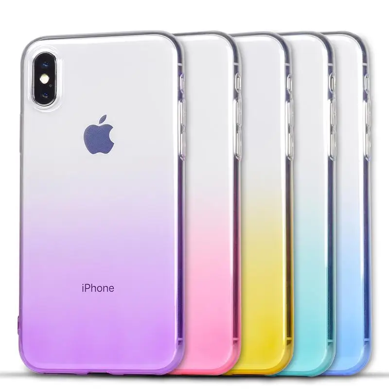Модный ультратонкий цветной мягкий чехол для телефона из ТПУ iphone 5 5S SE 6 6S Plus 7 8 X XS