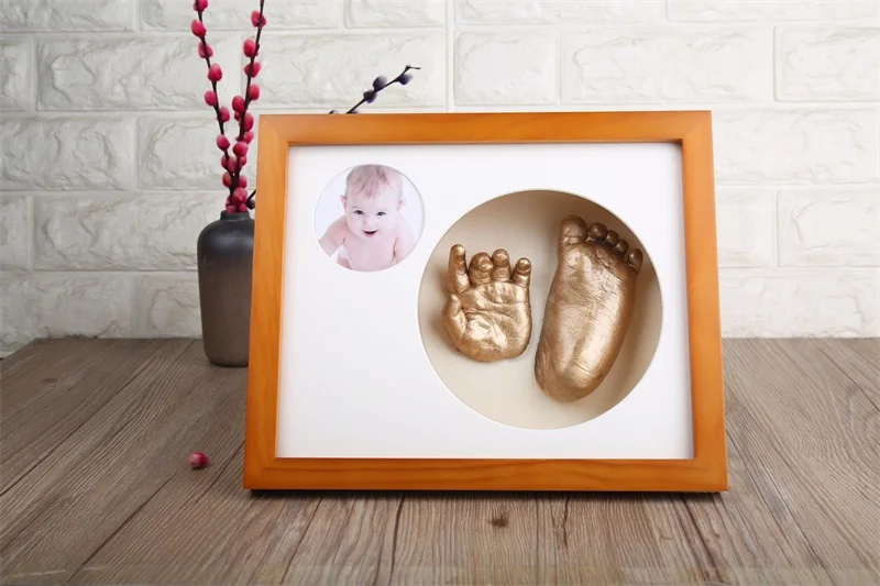 3D DIY новорожденная ручная форма нога фоторамка детская гипсовая отливка комплект стерео клон отпечаток руки мягкий глиняный чернильный коврик сувениры