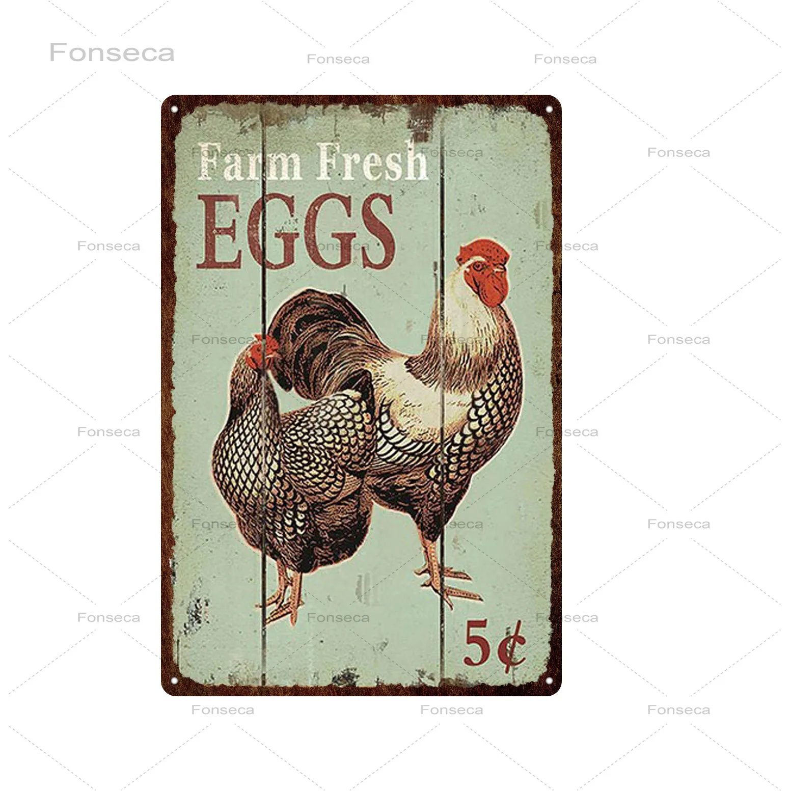 Жестяной знак в виде курицы винтажный металлический фермерский Настенный декор