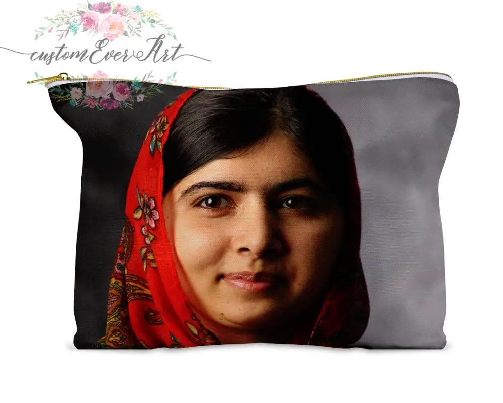 Косметичка Malala Yousafzai персонализированная маленькая косметичка забавный