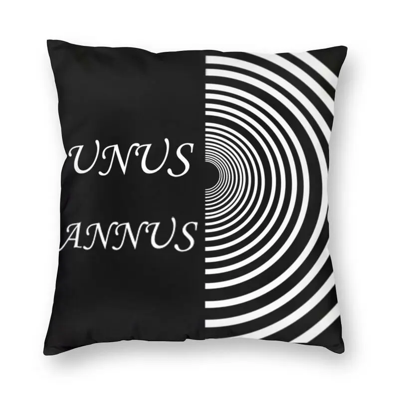 

Unus Annus Black Square Pillow Case Home Decorative Cushion Cover Throw Pillow for Sofa Double-sided Printing