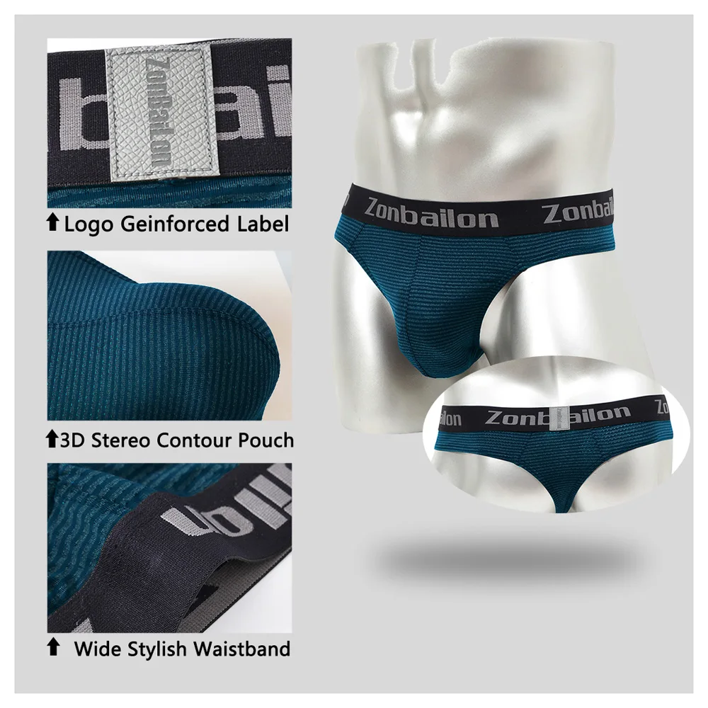 Panties Bikini Thongs G-Strings Men Underwear Briefs Through Low-Rise Breathable
