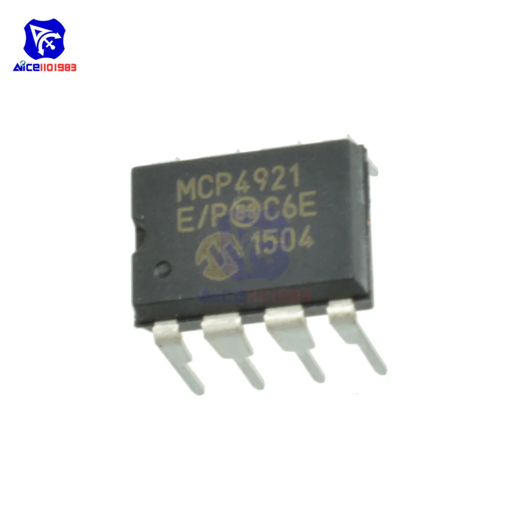 Diymore IC Chips MCP4921-E/P MCP4921 1-канальное 12-битное напряжение на выходе Φ DIP-8 | Электронные