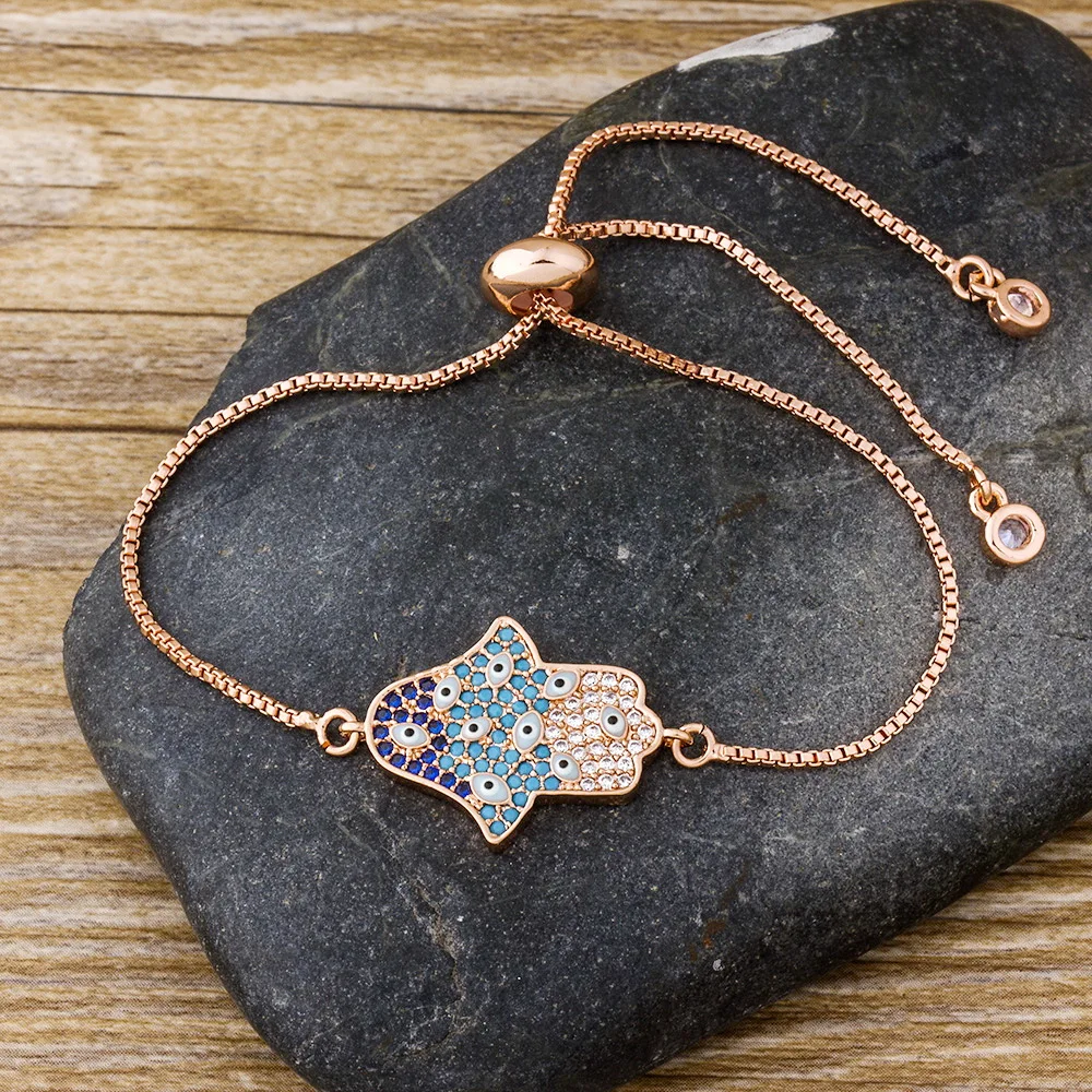 Новинка Классическая цепочка регулируемый медный браслет кубический циркон