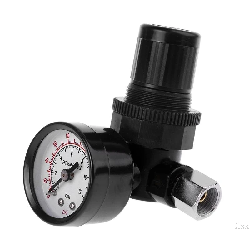 Новый 1/4 &quotРедуктор регулятора давления воздуха 12Bar 180 PSI распылитель