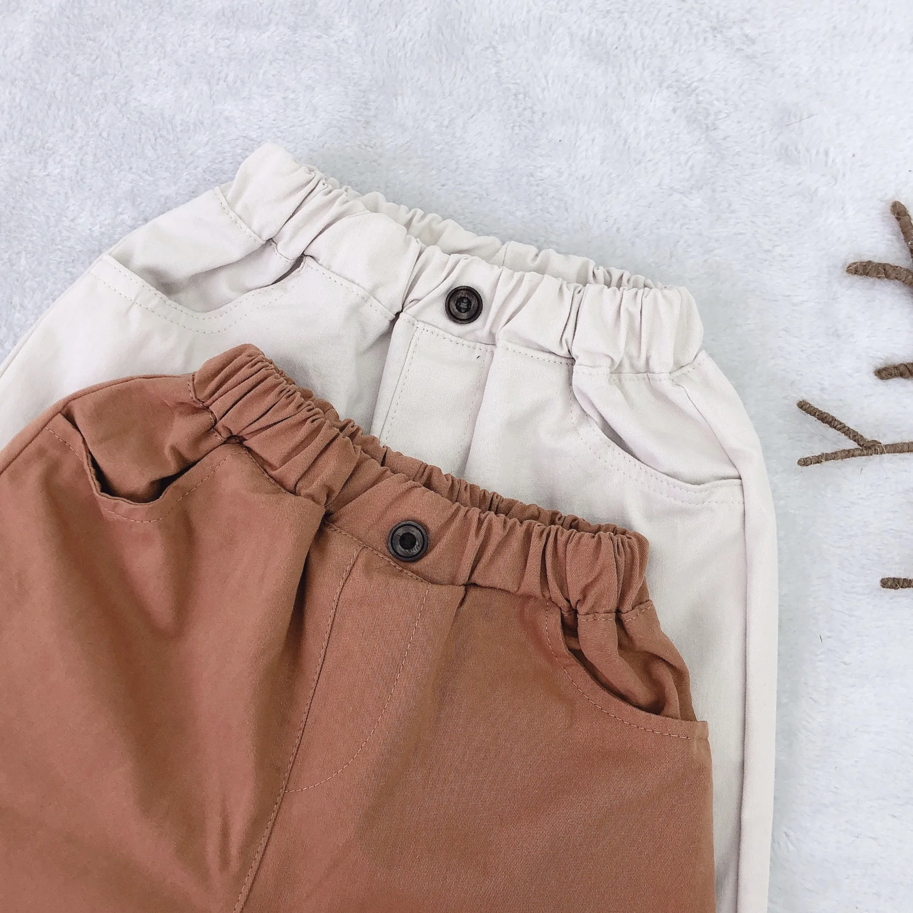 Весна 2022 детские хлопчатобумажные повседневные свободные штаны в Корейском