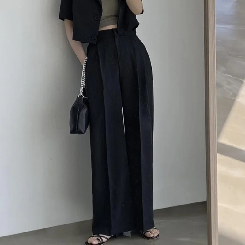 

Korean Chic Simple Loose Button Up Short Sleeve Women Blazers Elegant Office Ladies Thin Summer 2021 Women Tops Casual Suits