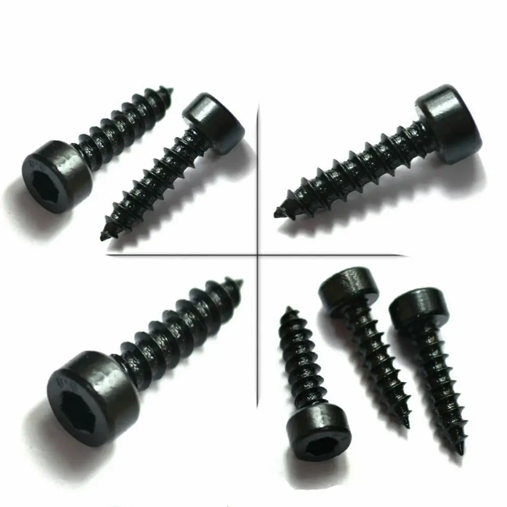 100 шт. M2 черная стальная Шестигранная головка с головкой саморезы из листового