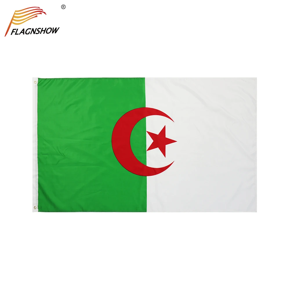 

Free Shipping Flagnshow Algeria Flag 90x150cm ALG Algerian National Flags for Home Decoration