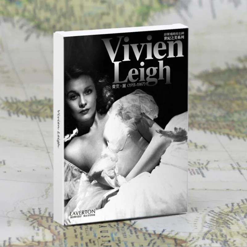 

30 шт./лот, винтажная Высококачественная открытка Vivien Leigh, 300 г, бумага для подарка, голливудские классические ретро открытки H066