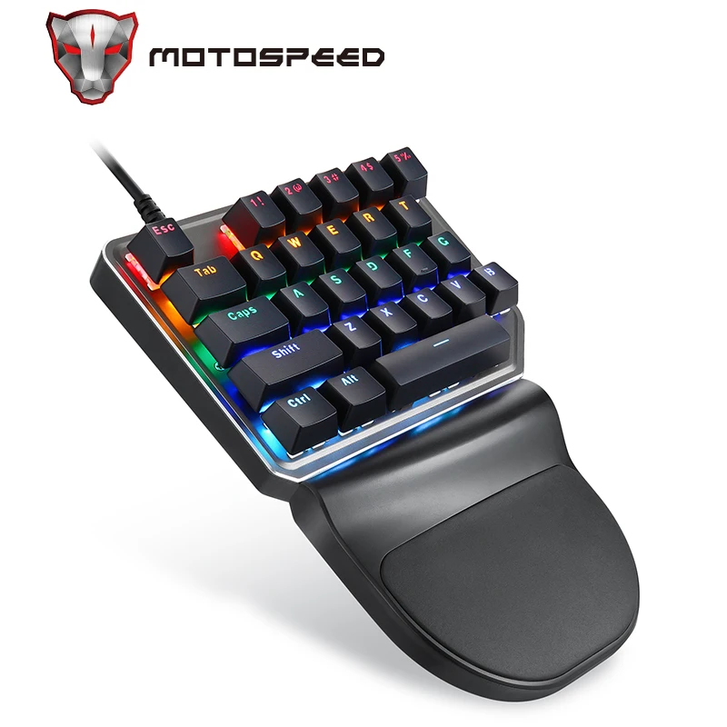 Motospeed K27 V30 одной рукой механический компьютер PC PUBG Gaming Keyboard 27 ключ проводной USB 9