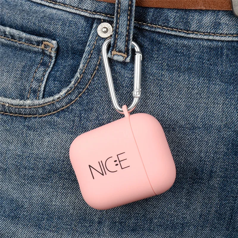 

Smiling PC Earphone Case For Apple Airpods 1/2 Bluetooth Wireless Earphone Protective Cover Portable Bags Shockproof With Hook