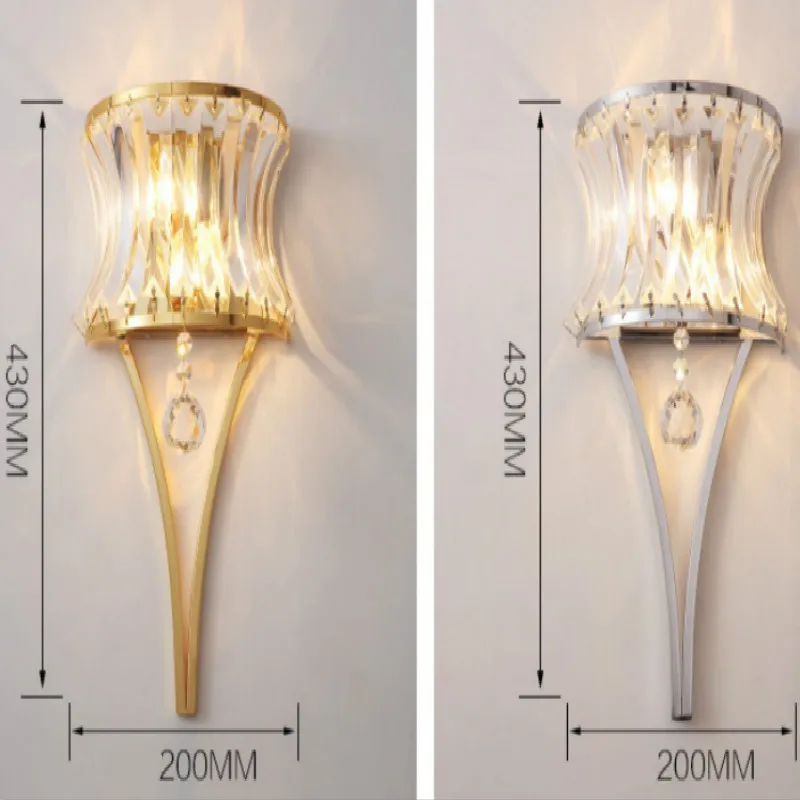 

Nordic Led Crystal Wall Lamp Creative Living Room Background Wall Decoration Wall Lights Indoor Lighting bracket light
