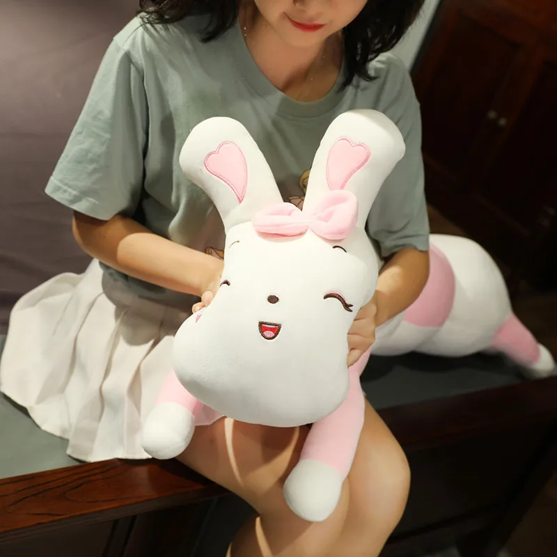 

1pc 75-115cm Cute carpenterworm series pillow soft stuffed animal rabbit plush cushion kids girl holiday gift