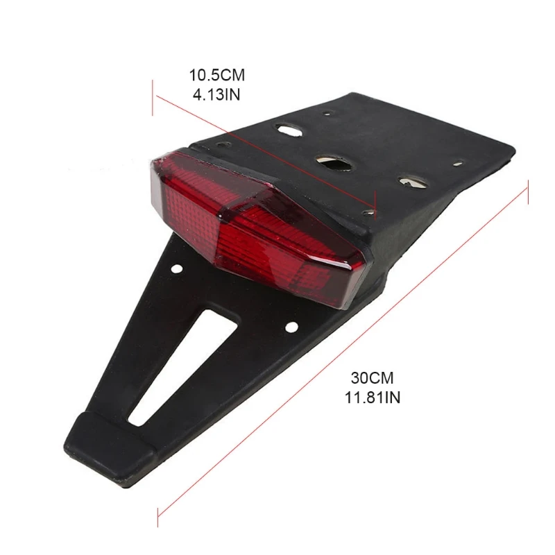 

Заднее крыло светодиодный тормозной фонарь светильник лампы с кронштейном для внедорожных мотоциклов Мотокросс Байк дымчато-T3EF