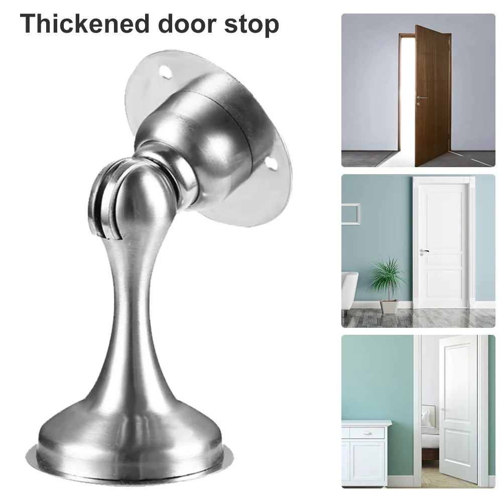 

Magnetic Door Stop Stainless Steel Door Stopper Hidden Door Holders Catch Floor Wall Mounted Nail-free Doorstop Door Hardware