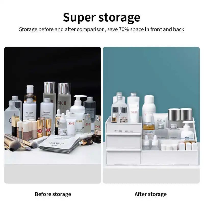 Органайзер для косметики большой емкости Настольный ящик хранения ювелирных