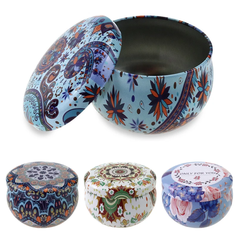 Набивным рисунком в форме свечи жестяные банки для хранения разного рода дисков