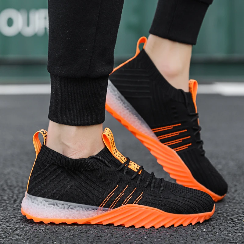 Мужские теннисные туфли на шнуровке спортивная обувь дышащие сетчатые кроссовки