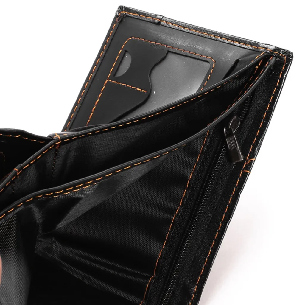 

GUBINTU Men Paris Leather Card Cash Receipt Holder Organizer Bifold Wallet Purse carteira masculina pequena #y3