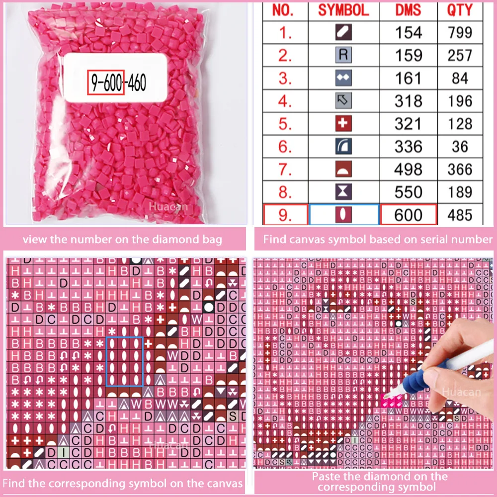 

Huacan 5d Diy Diamond Painting Rose Fantasy Flower Full Square/round Mosaic Embroidery Dream Catcher Floral Home Decor