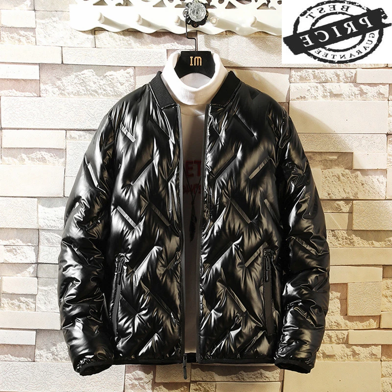 

Winter Down Jacket Men Thick Warm Ultralight a0% White Duck Down Coat Male Brand Fashion Mens Cloth Casual Outwear LW2202