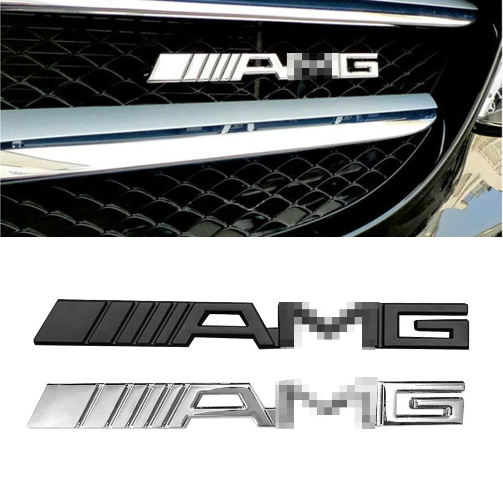 Логотип 3D AMG значок для стайлинга автомобиля эмблема с креплением на передний