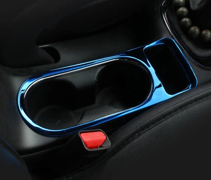 blue Автомобильный держатель для стакана воды из нержавеющей стали с объемной отделкой, крышка консоли, рамка, аксессуары для Kia Forte Cerato K3 C446 - Название цвета: blue