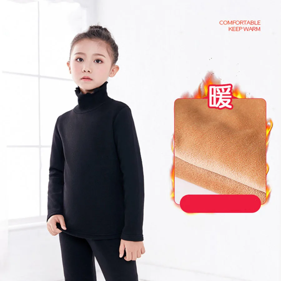 Теплый танцевальный костюм для девочек однотонное вельветовое модное черное