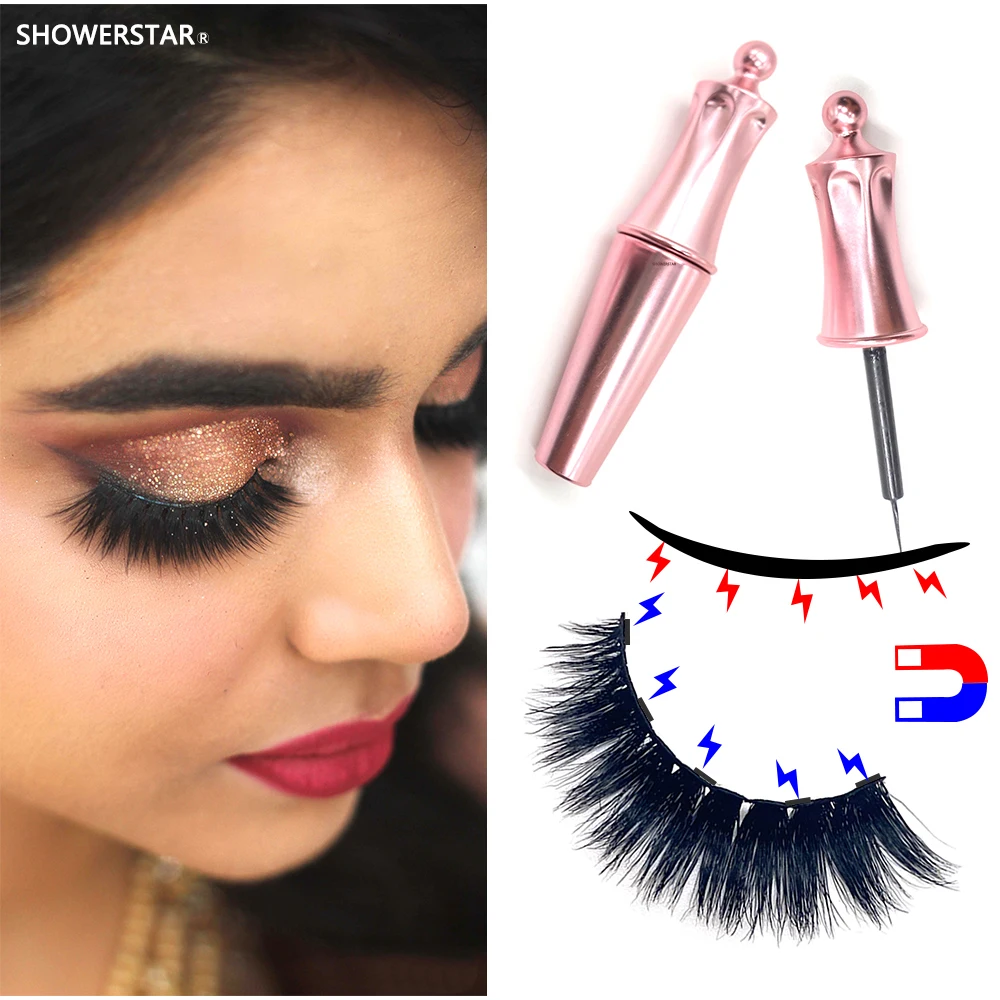 3D Магнитные ресницы с магнитами ручная работа макияж норковые Удлиненные
