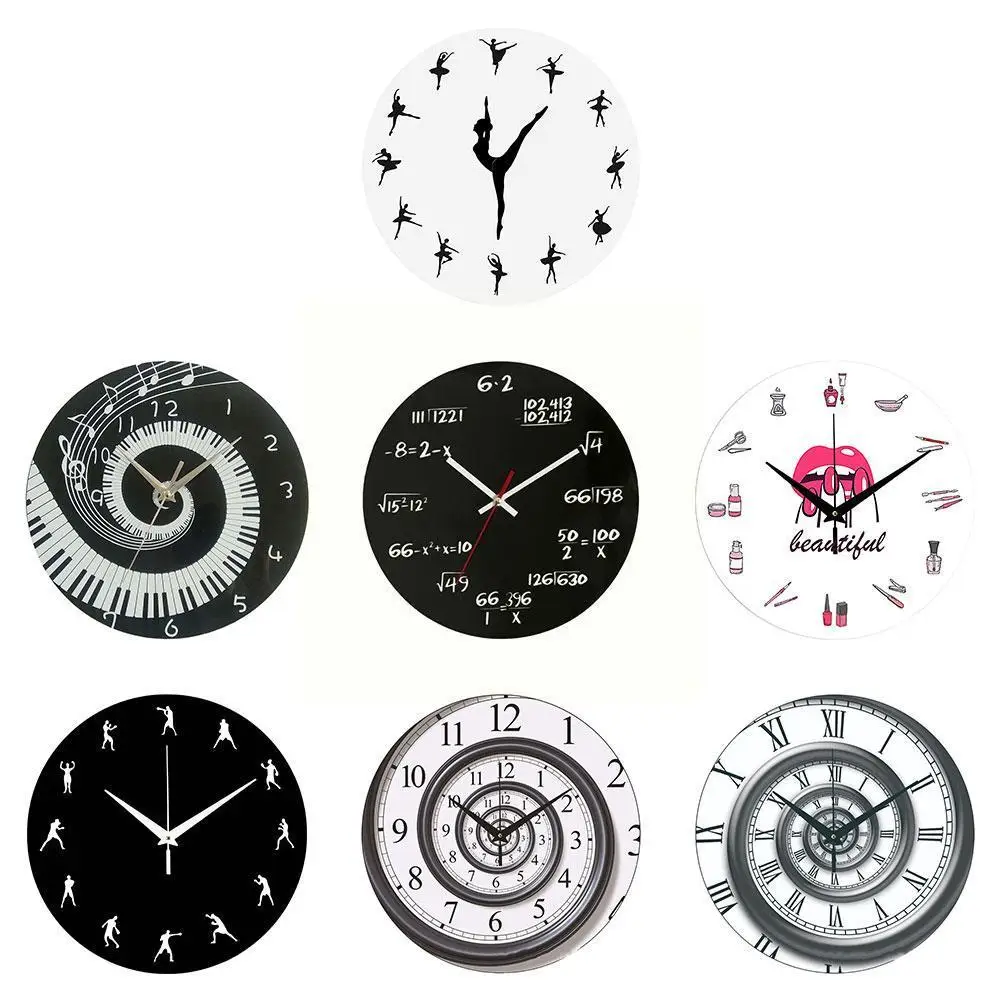 Новинка настенные часы для бега и танцев Забавный декор в виде костей