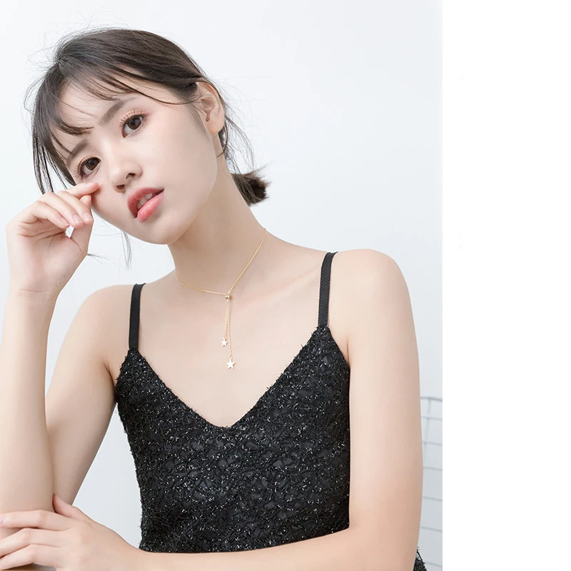 Ожерелье чокер труста из стерлингового серебра 925 пробы с кулоном в виде двух