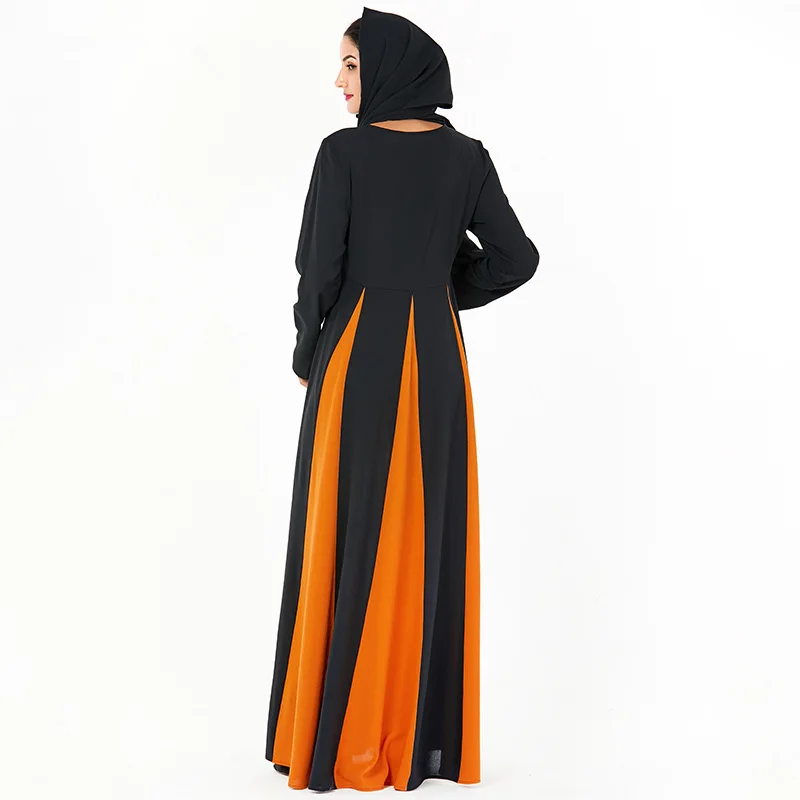 Арабское платье модное цветное лоскутное с вышивкой мусульманские платья Абайи