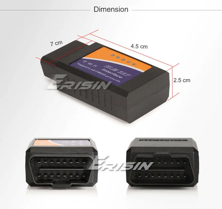 Erisin ES380 OBD2 WiFi сканер адаптер для устройств iOS Android|Эквалайзеры| |