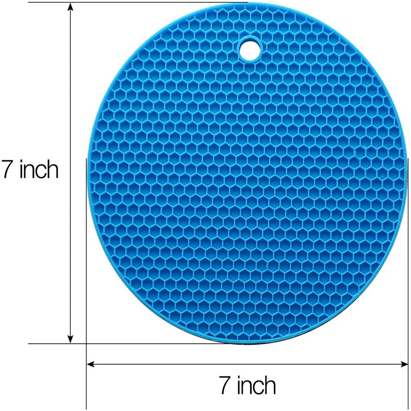

Silicone tableware heat insulation pad and coaster thickened non-slip, suitable for pots and hot dishes kitchen heating pad