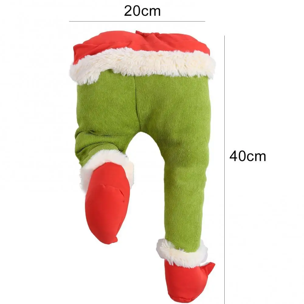 

Christmas Santa Artificial Leg Pendent Doll Home Door Xmas Tree Party Prop Decor