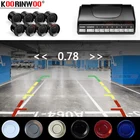 Автомобильный парктроник Koorinwoo, универсальный парковочный датчик, 8 систем, 22 мм, черный, белый, серебристый, серый, RCA Alert, Биби звуковой датчик, детектор автомобиля