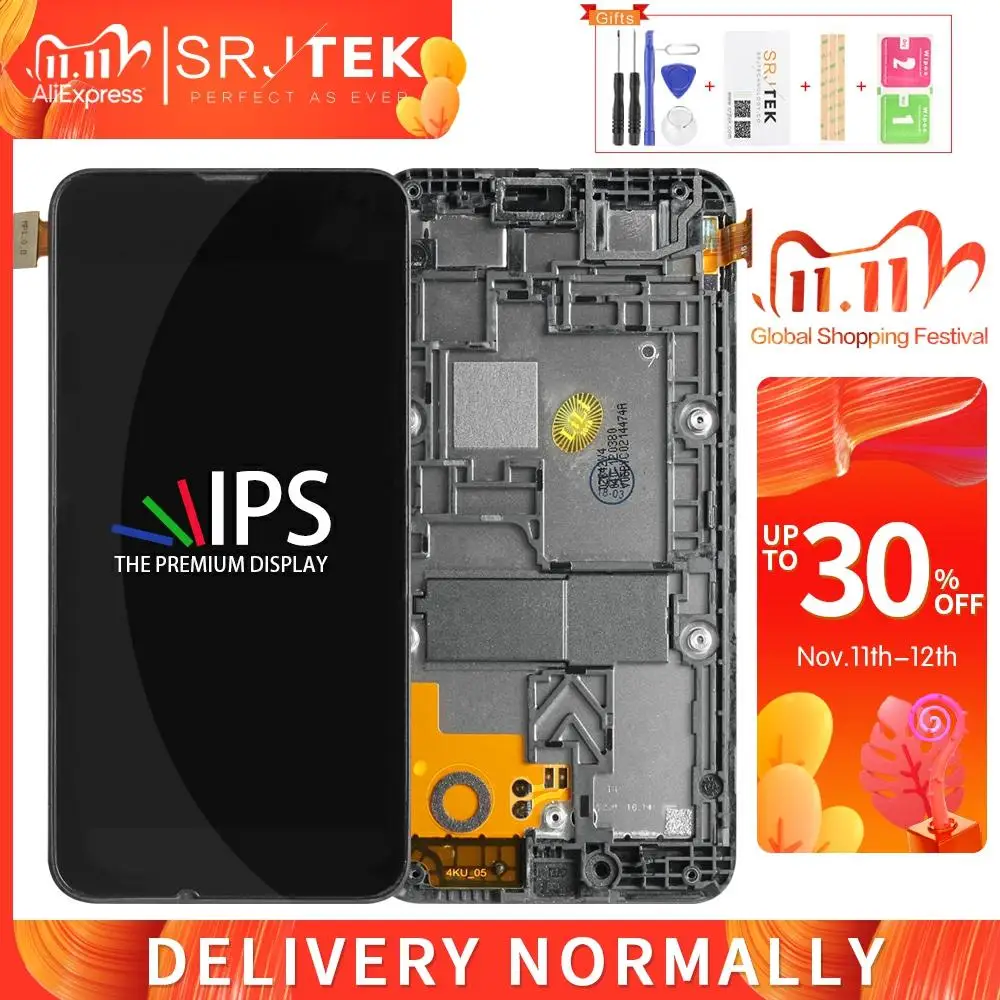 Srjtek Display For Nokia Lumia 530 LCD Touch Screen With Frame Digitizer Assembly | Мобильные телефоны и аксессуары