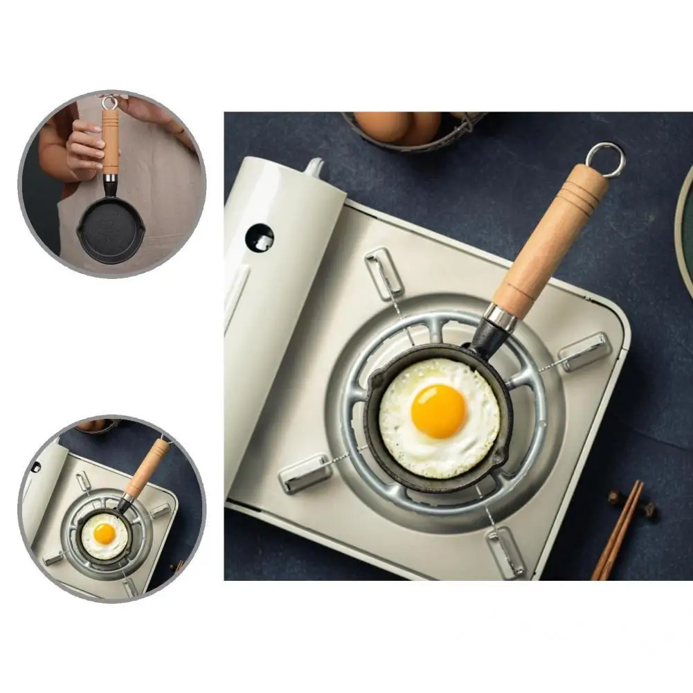 

Classic Omelette Pan Eco-friendly Long-lasting Wooden Handle Omelette Pan Egg Skillet Egg Pan