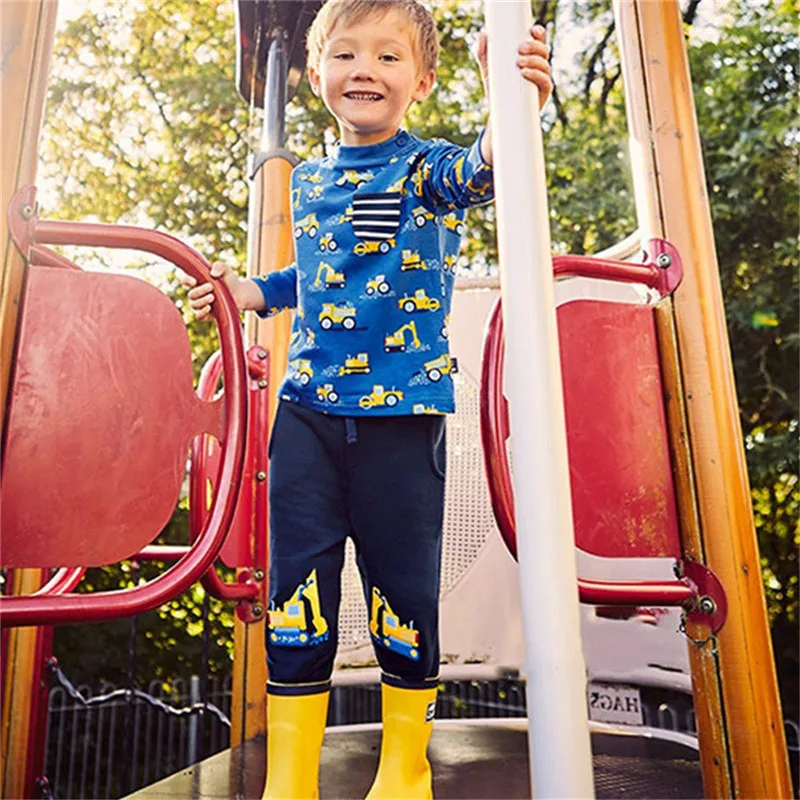 Jumping Meters новые комплекты детской одежды с вышивкой животных на осень-зиму костюм