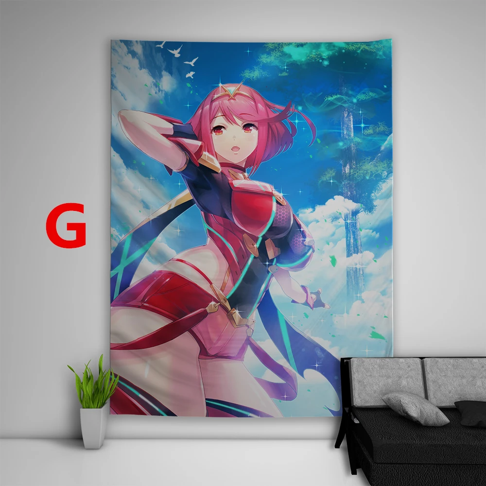 G Xenoblade Chronicles 2 гобелен искусство настенные Чехлы для дивана, стола, кровати, домашний декор, подарок для общежития - Цвет: G