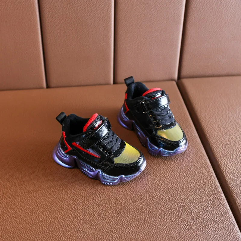 DIMI Winter Children Shoes Boys Girls Sport Shoes Short Plush Baby Sneakers Waterproof Non-slip Warm Kids Shoes Size 21-25