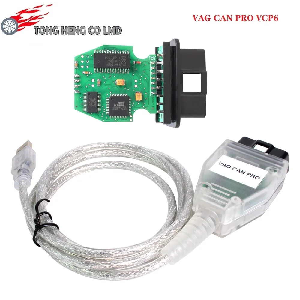 Лучший VAG CAN PRO V5.5.1 с чипом FTDI FT245RL VCP6 OBD2 Диагностический Интерфейс vag can pro USB кабель
