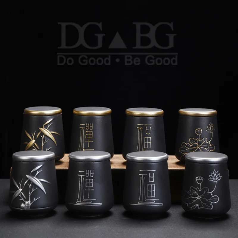 Черный урны для керамики пепел урна золы герметичный кремации на память о