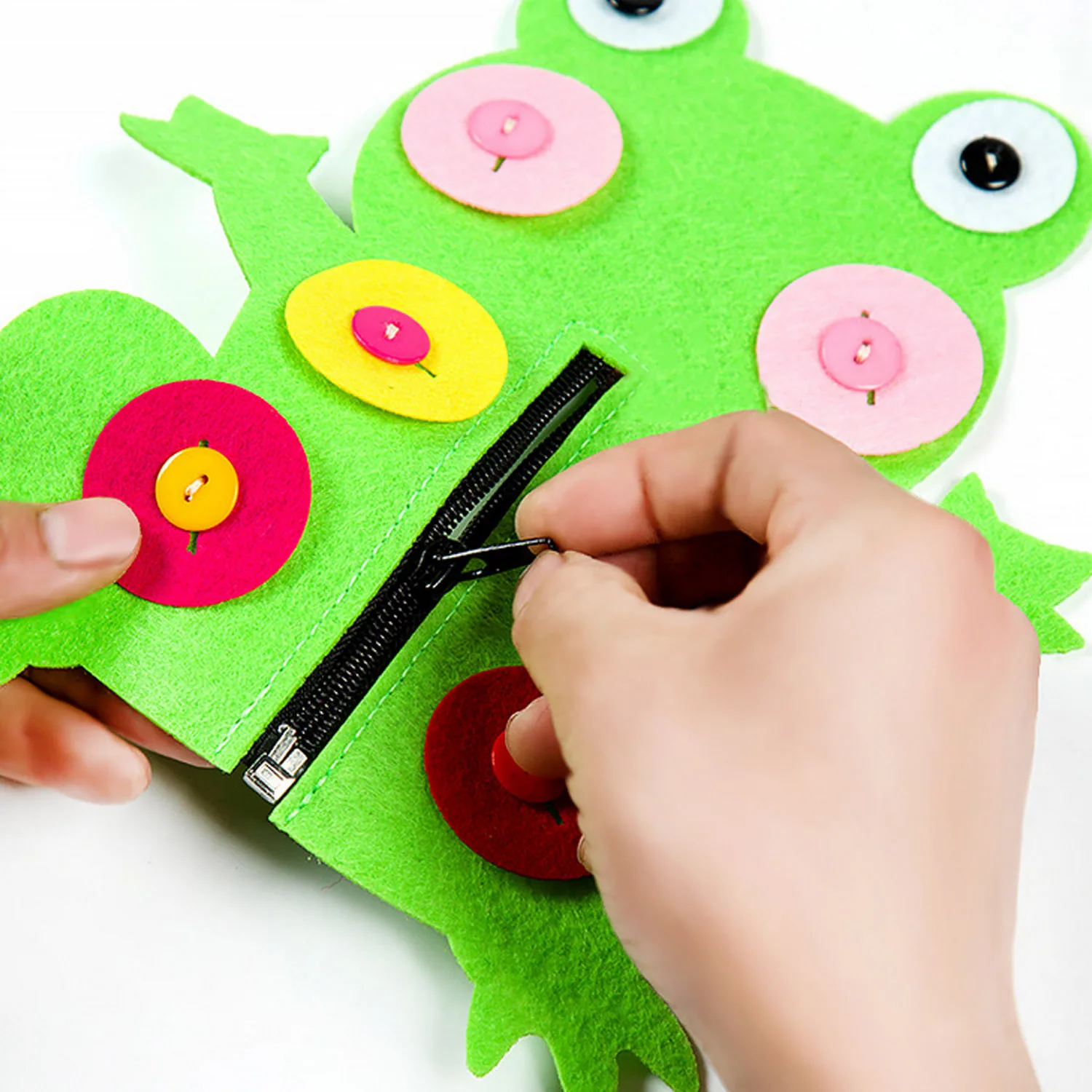 Детская ткань Монтессори с мультяшными животными сделай сам обучение одеванию