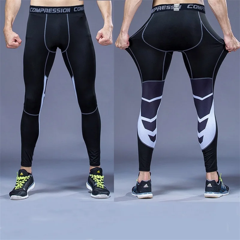 

Men Compression Sport Tights Print Fitness Quick Dry Running Gym Leggings Men's Stretchy Jogger Breathable Training Track Pants